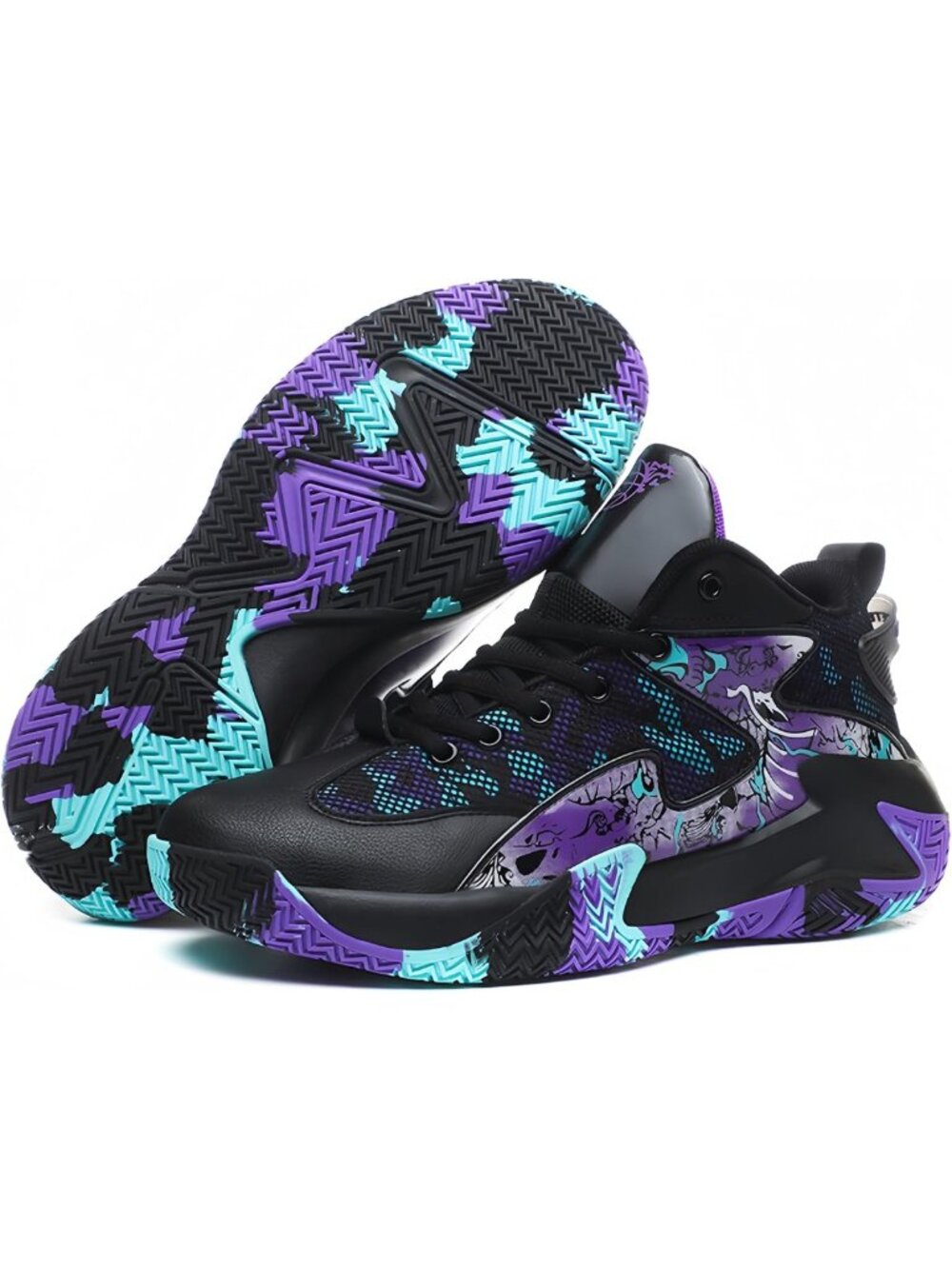 Stylish Non-Slip Men's Basketball Sneakers | Breathable Outdoor Sports Shoes